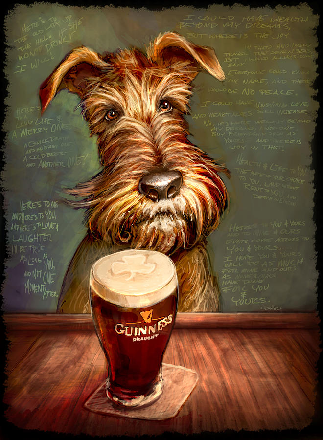 Beer Painting - Irish Whiskers by Sean ODaniels