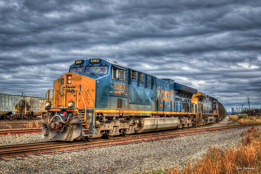 Atlanta Photograph - Iron Age Rolls On CSX Locomotive 3363 Train Art  by Reid Callaway