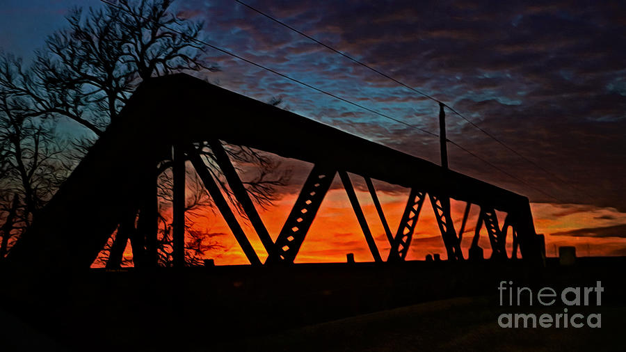 Iron Bridge Sunset Photograph by Kathy M Krause