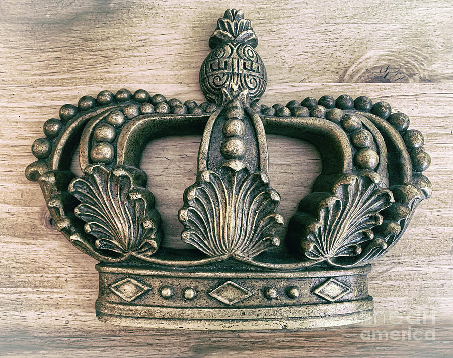 Iron Crown On Wood Photograph