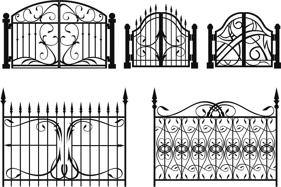 Iron Gate & fence Drawing by Woewchikyury