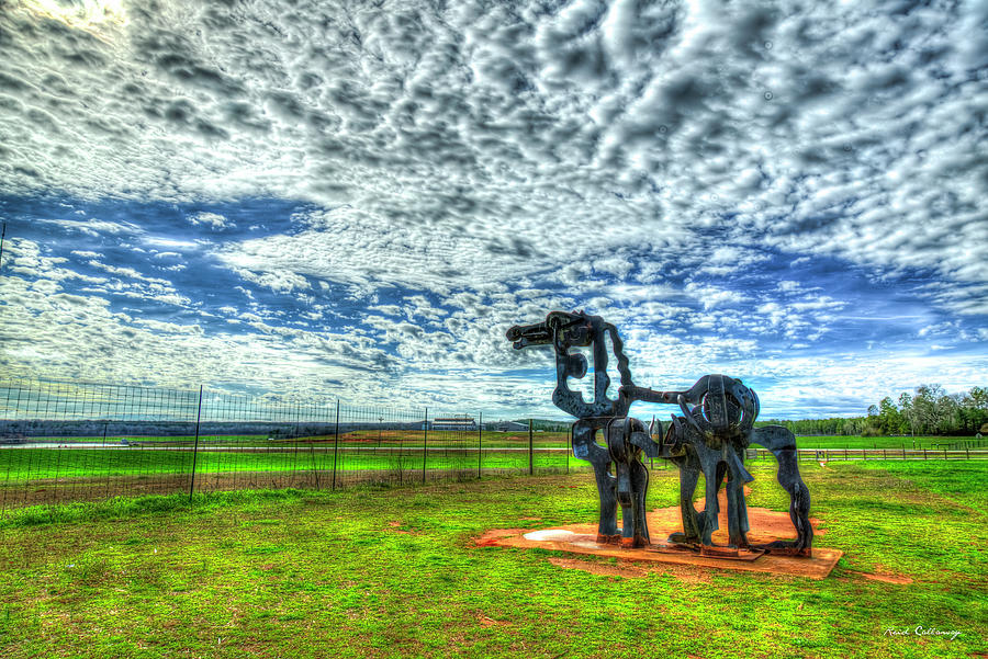 Iron Horse Cloud Cast U G A Iron Horse Farm Agricultural Landscape Art Photograph by Reid Callaway