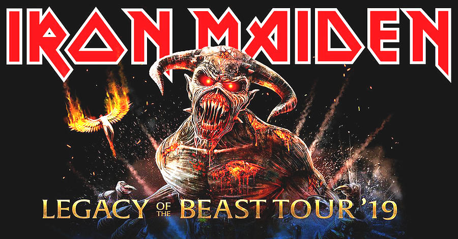 IRON MAIDEN LEGACY OF THE BEAST TOUR 2018 2019 front Digital Art by ...