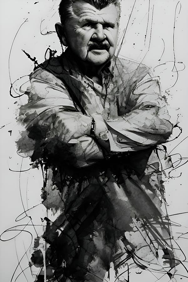 Iron Mike - Mike Ditka Digital Art by Fred Larucci