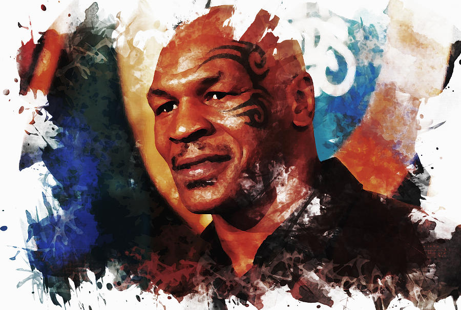 Iron Mike Tyson Mixed Media by Brian Reaves