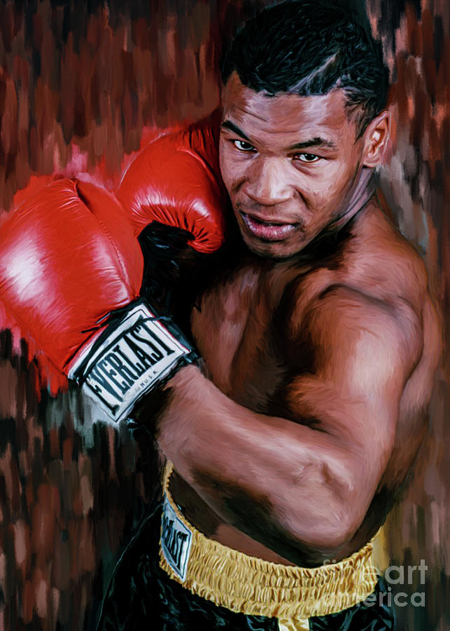 Iron Mike Tyson Painting Painting By Tom Bro - Fine Art America