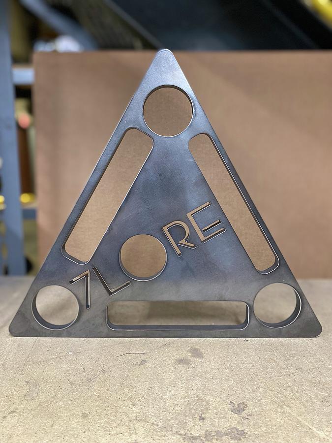 Iron Triangle Silver Sculpture by John Gholson