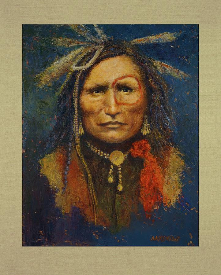 Iron White Man, Lakota Painting by Mark Kashino