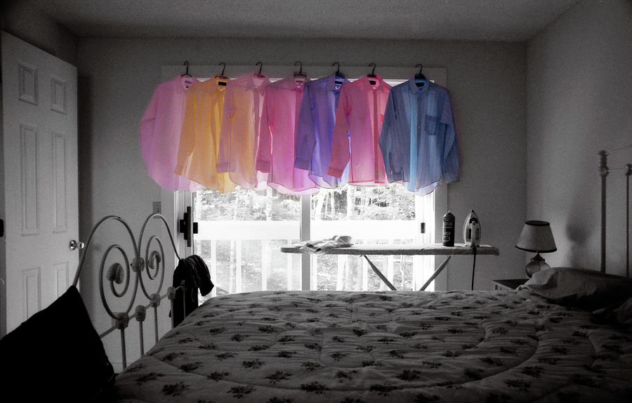 Ironing Adds Color to a Room Photograph by Wayne King