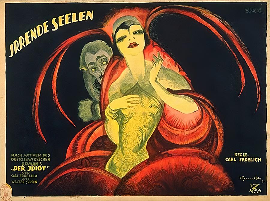 Irrende Seelen, 1921 - art by Josef Fenneker Mixed Media by Movie World Posters