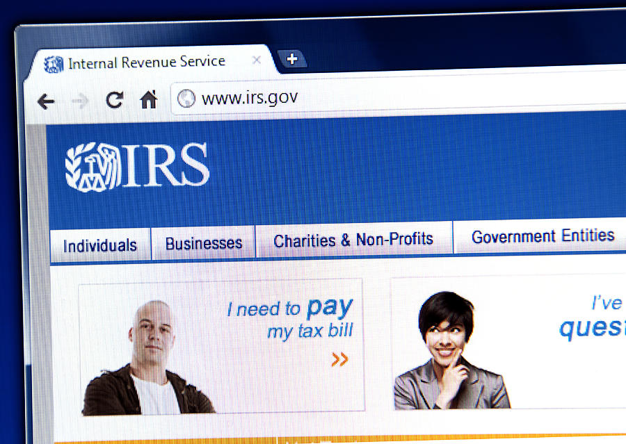 IRS webpage on the browser Photograph by KingWu