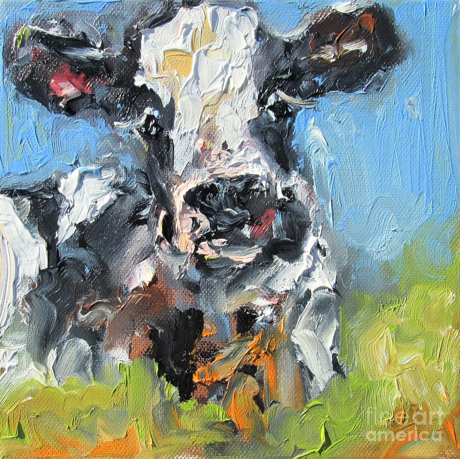Irish cow art bovine paintings Painting by Mary Cahalan Lee - aka PIXI