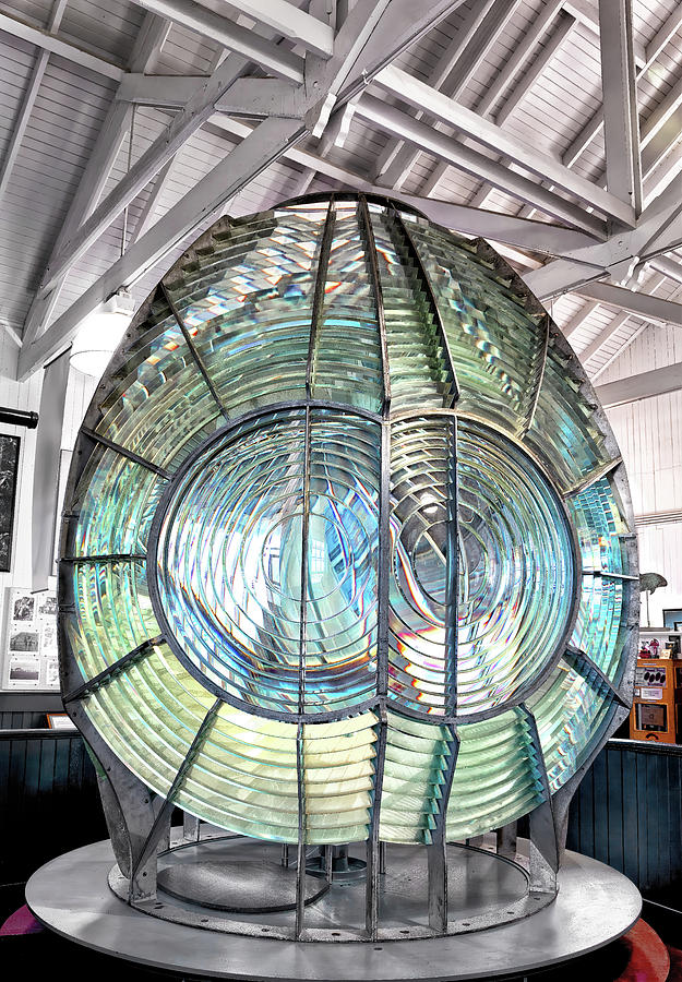 First Order Fresnel Lens from the 1908 Point Arena Lighthouse Photograph by Kathleen Bishop