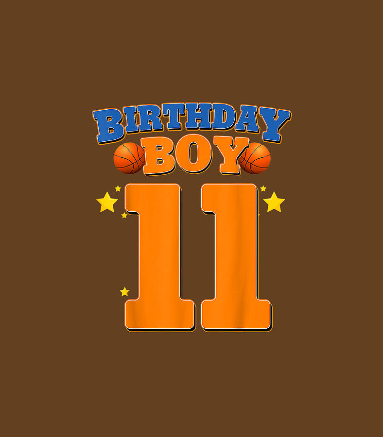 irthday Boy Basketball 11 Years Old Kids Digital Art by Fynnla Neevah ...