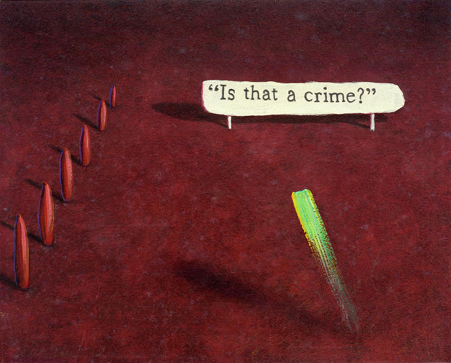 Is that a crime? Painting by James W Johnson
