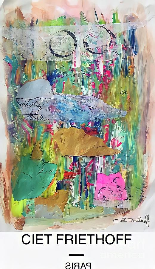 Is there a crocodile in here? Mixed Media by Ciet Friethoff