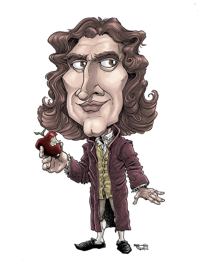 Sir Isaac Newton 1642 To 1727 He Was An English Mathematician Astronomer  And Physicist Who Discovered The Law Of Gravitation Vintage Line Drawing Or  Engraving Illustration Royalty Free SVG, Cliparts, Vectors, and