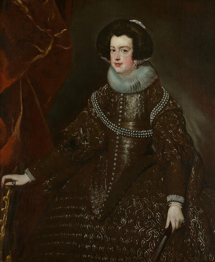 Isabella of Bourbon, Wife of Philip IV of Spain Painting by Workshop of Diego Velazquez