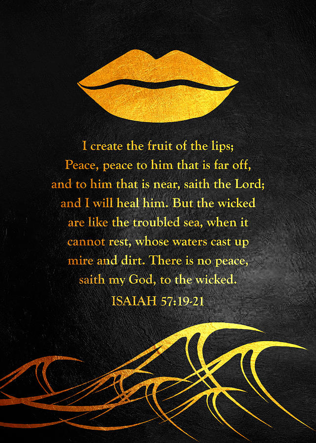 Isaiah 57 19-21 Bible Verse Wall Art Digital Art by Bible Verse - Pixels