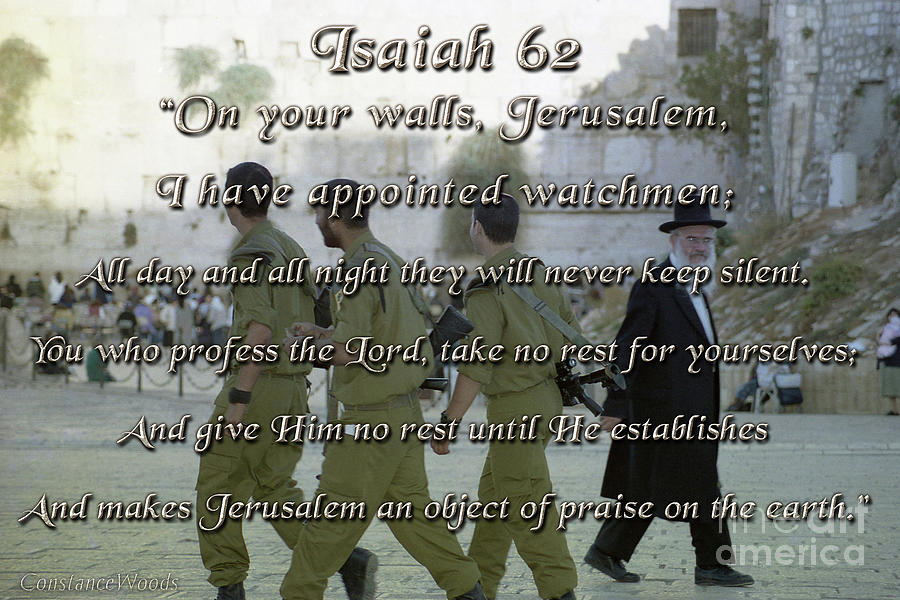 Isaiah 62 Soldiers and Rabbi Digital Art by Constance Woods