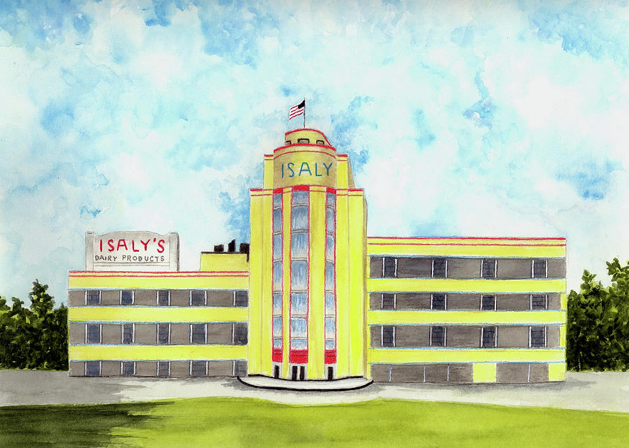 Isaly Dairy Building Circa 1950 Painting