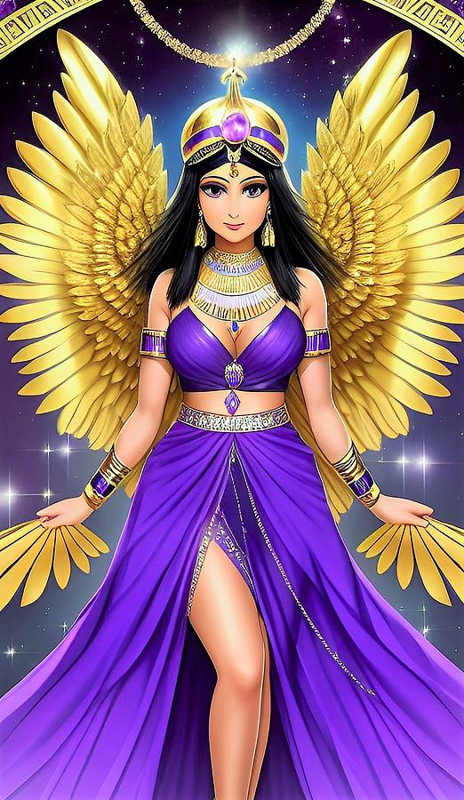 Isis Egyptian Goddess 2 Digital Art by Denise F Fulmer