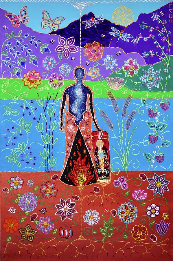Phoenix Painting - Iskwew Woman by Karlee Fellner Phoenix Painting - Iskwew Woman by Karlee Fellner