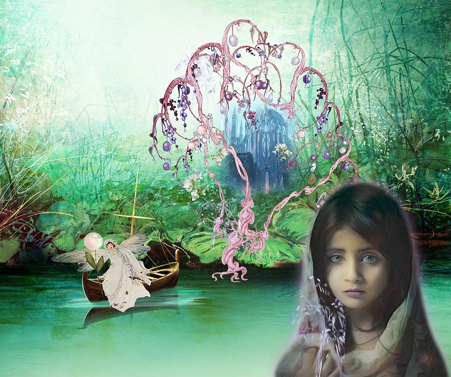 Isla and the Fairy Digital Art by Laura Botsford
