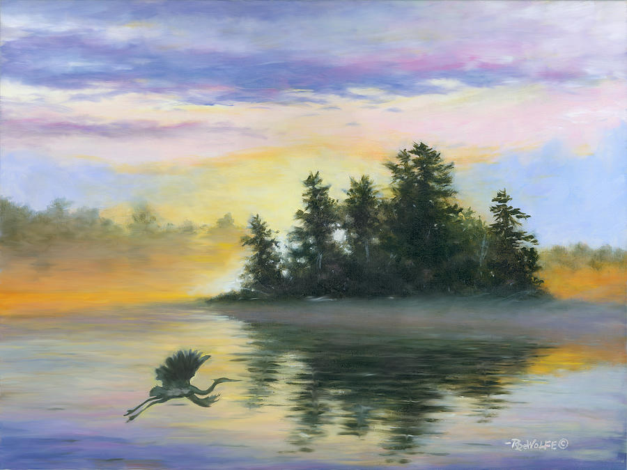 Island Dawn Painting by Richard De Wolfe