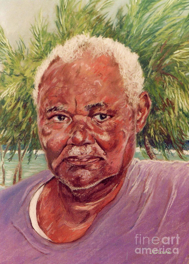 Portrait Painting - Island Fisherman by John Clark