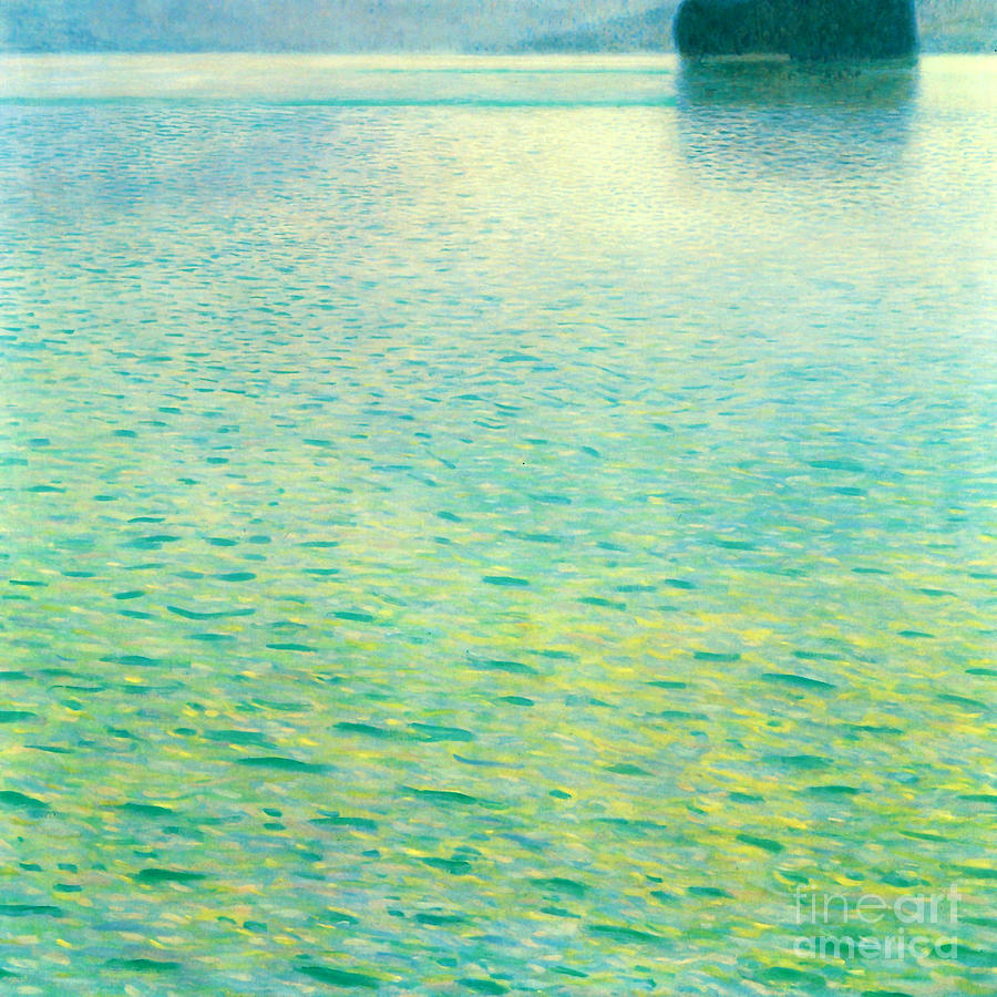 Island in the Attersee Painting by Gustav Klimt
