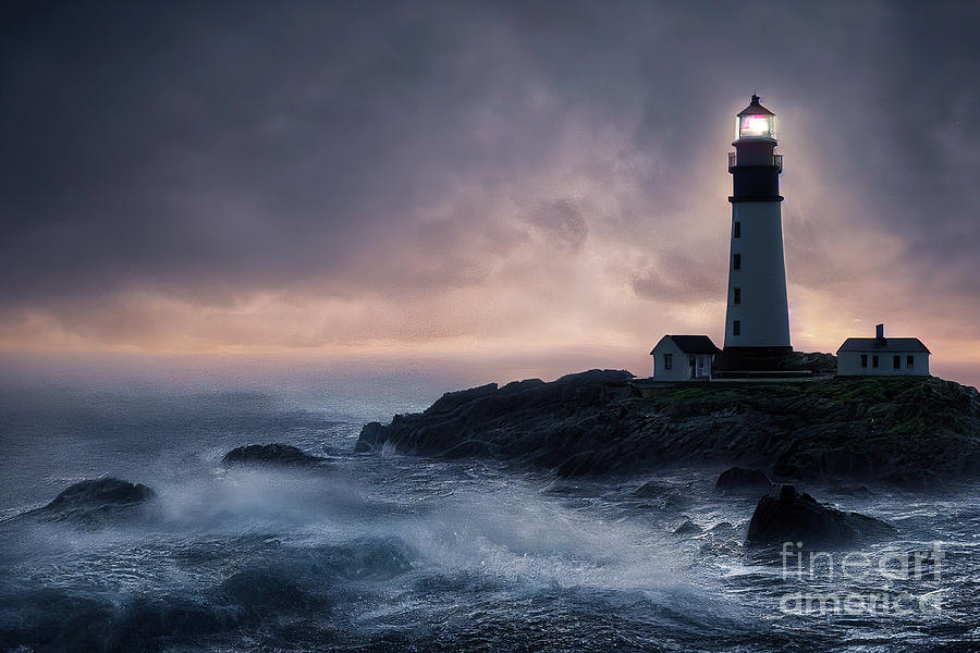 Island Lighthouse Digital Art by Billy Bateman - Fine Art America