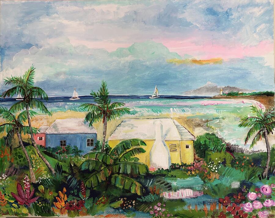 Landscape Painting - Island living by Paula Stacy Adams