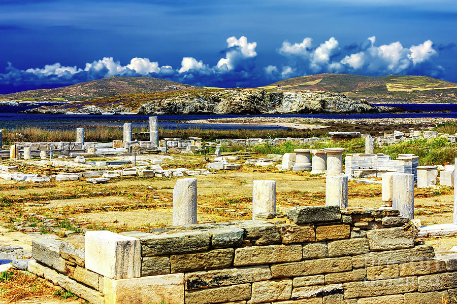 Island of Delos Ruins and Landscape in Greece Photograph by John Rizzuto