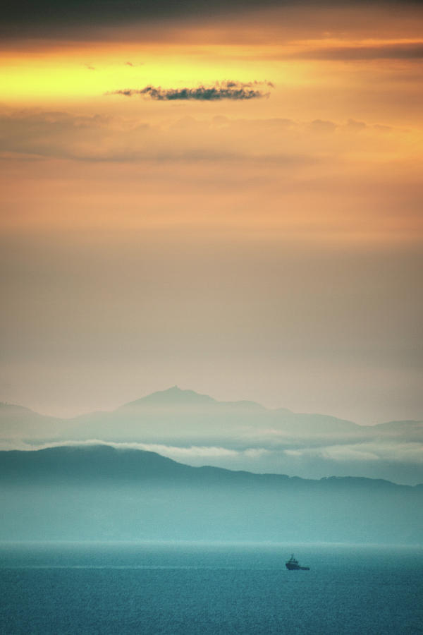 Island of Sado at dusk Photograph by Makiko Ishihara