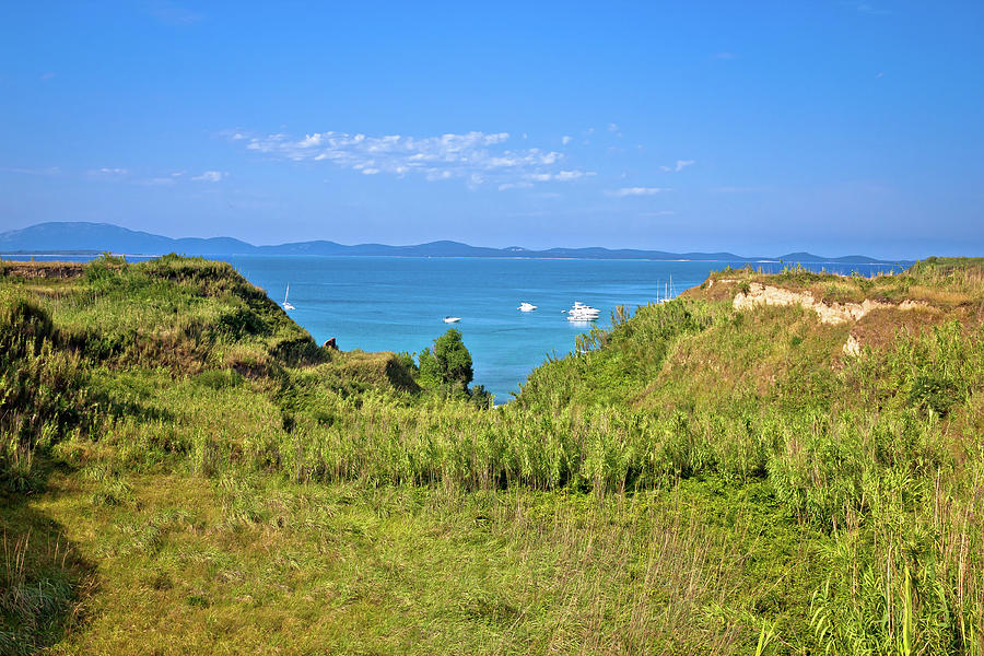 Island of Susak green nature and turquoise sailing cove view Photograph by Brch Photography