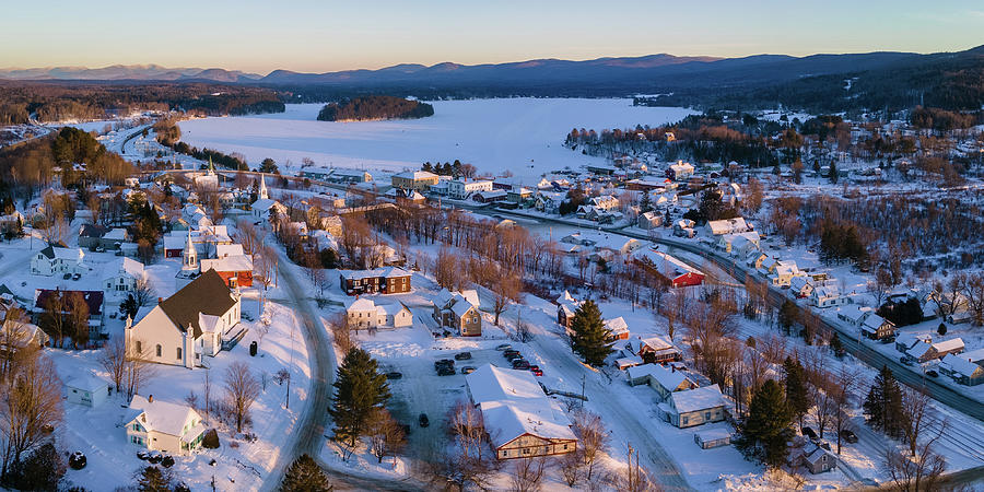 Island Pond, VT At Sunset Photograph by John Rowe