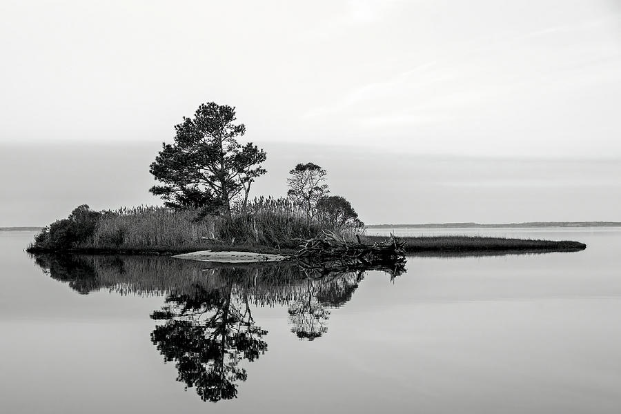 Island Reflection Photograph by Alan Raasch