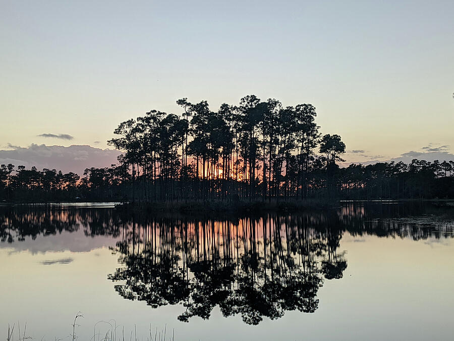 Island Sunset Reflection Photograph by Robert Banach