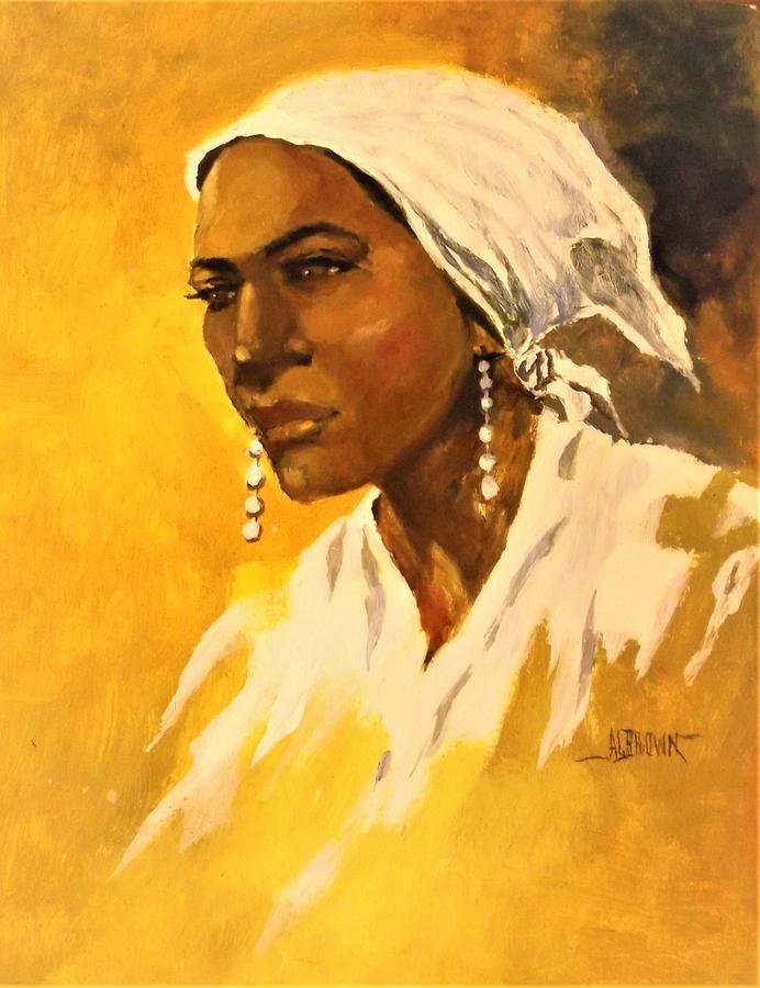 Island Woman Painting by Al Brown
