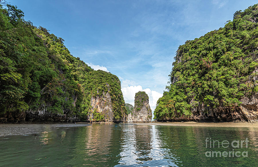 Islands of Phang Nga Bay Digital Art by Pravine Chester