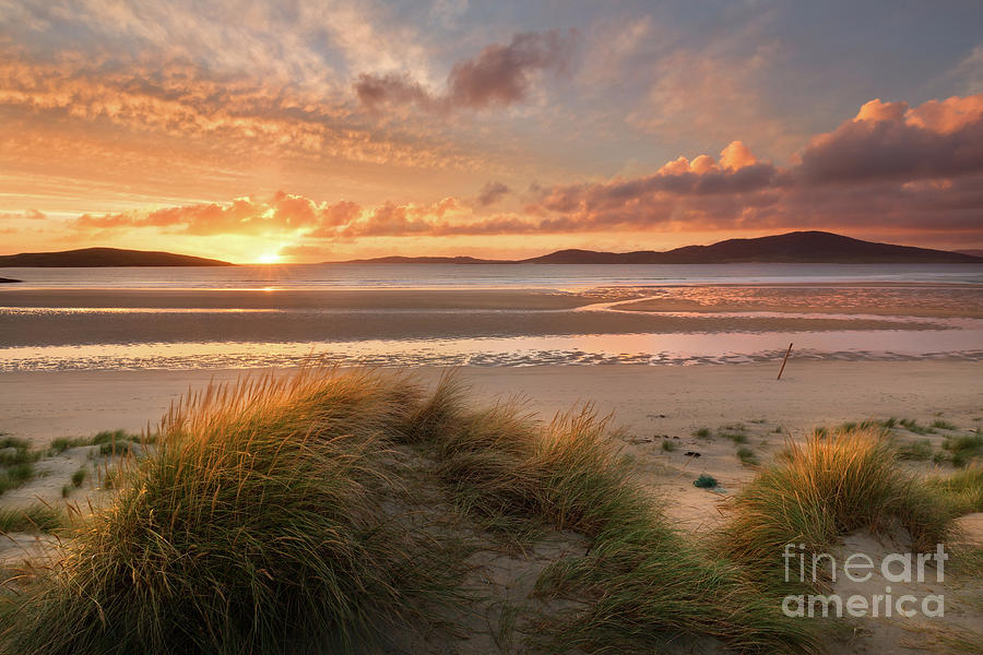 Isle of Harris Sunset at Seilebost Scotland Photograph by Barbara Jones PhotosEcosse