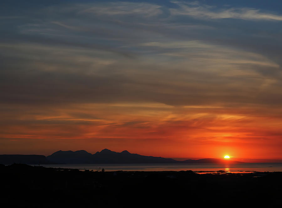 Isle Of Rhum Inner Hebridean Islands Scotland Last Glimpse From Arisaig Photograph by OBT Imaging
