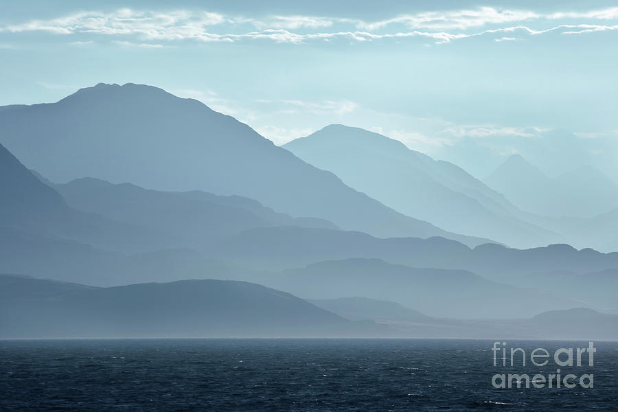 Isle of Skye, Misty Layers in Mono, Scotland. Photograph by Barbara Jones PhotosEcosse