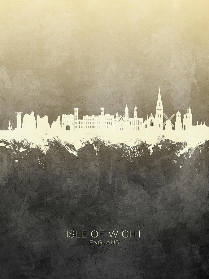 Isle of Wight England Skyline #00 Digital Art by Michael Tompsett