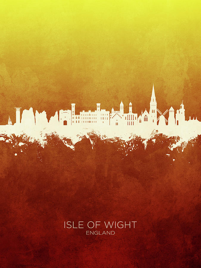 Isle of Wight England Skyline #01 Digital Art by Michael Tompsett