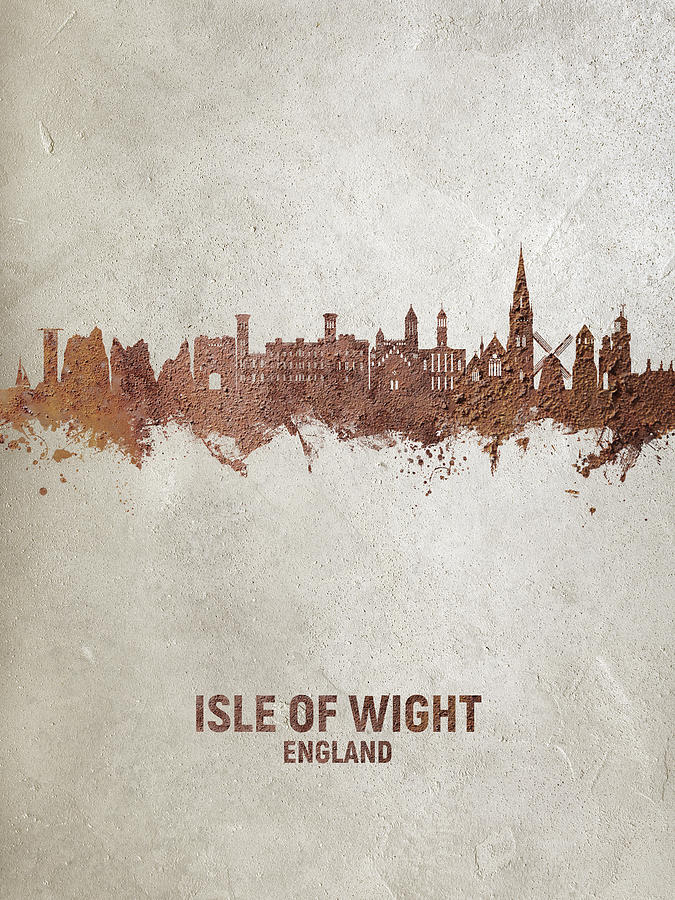Isle of Wight England Skyline #02 Digital Art by Michael Tompsett