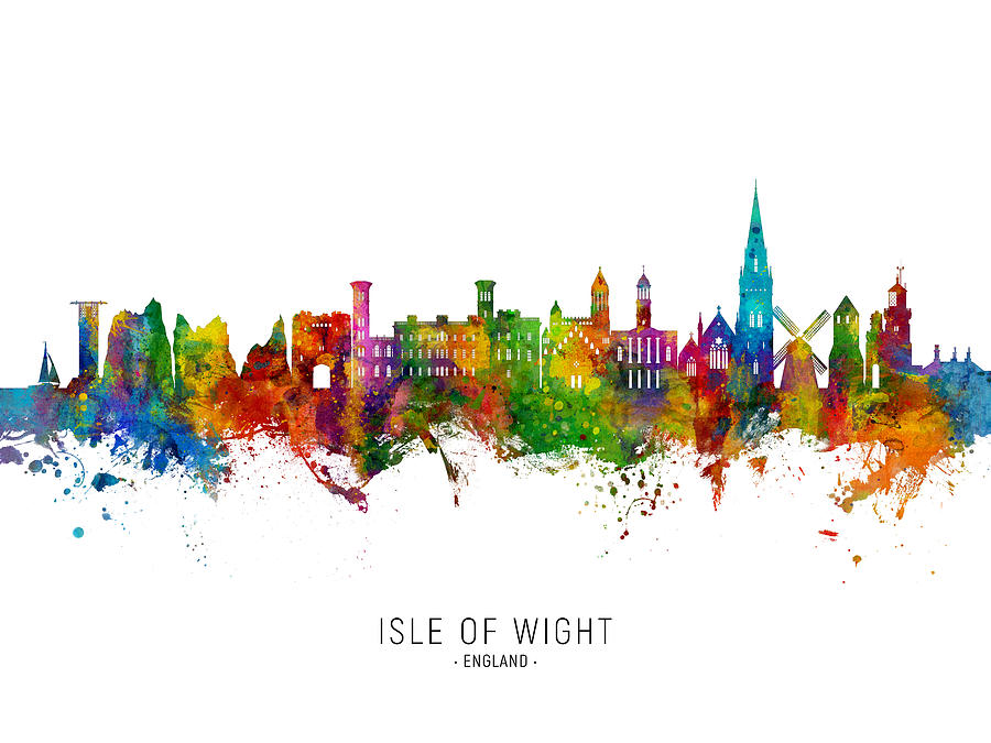 Isle of Wight England Skyline #64 Digital Art by Michael Tompsett