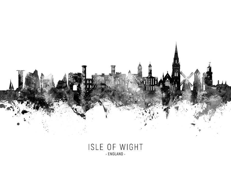 Isle of Wight England Skyline #65 Digital Art by Michael Tompsett