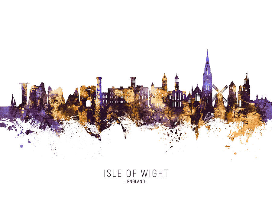 Isle of Wight England Skyline #66 Digital Art by Michael Tompsett